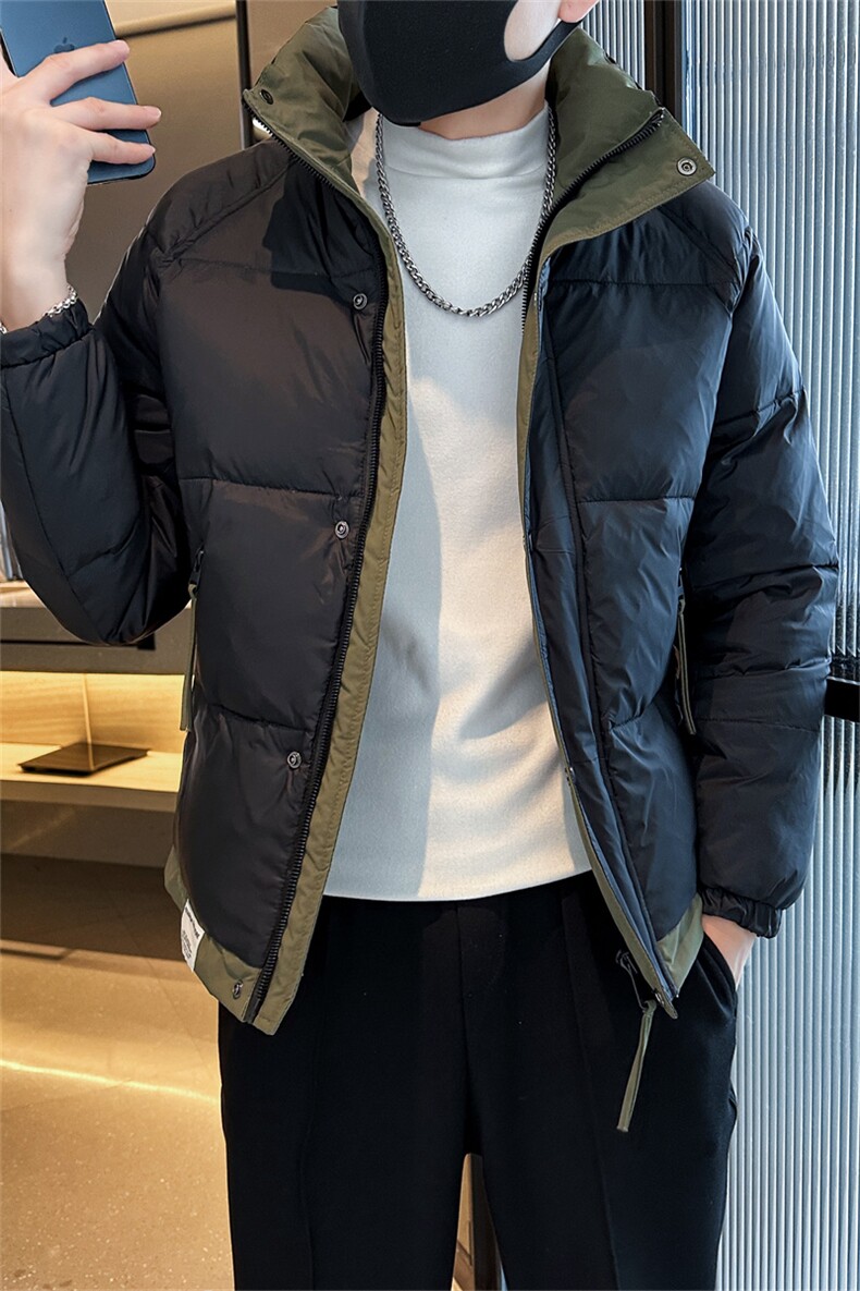 男士加厚羽绒服2025冬季修身立领休闲外套C208-8896特P158控229.9,男装羽绒服,电商C208