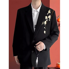 [007]立体绣花重工亮片休闲西服外套男痞帅演出西装A079-W75-P59，男装西服套装，电商A079