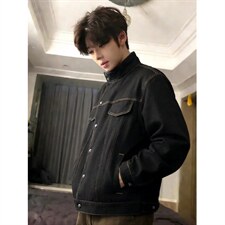 已做货DJK007-特批80自制工装立领原牛牛仔外套，男装工装外套，星座603-2