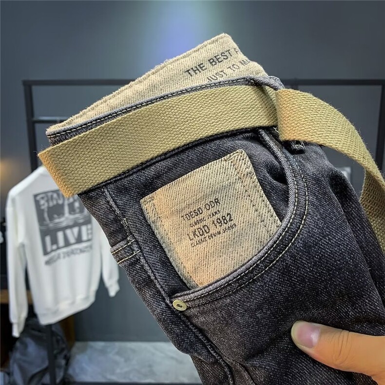 1506-1/KT5551/P48潮牌深蓝色牛仔裤男九分裤黑色修身小脚潮流裤,男装牛仔裤,星座1506-1