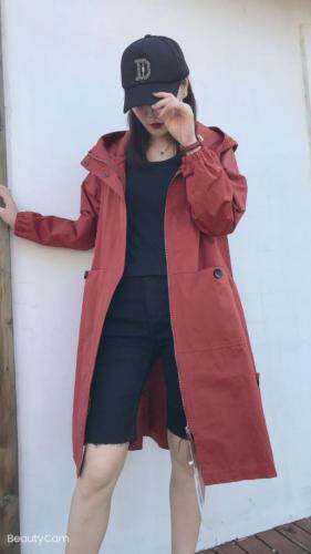 秋装新款风衣外套，女装风衣，蓝帕