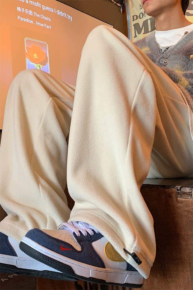 加绒休闲裤D2245-TP45控价68可二开冬季港风保暖加厚直筒长裤男,男装休闲裤,电商A102-1
