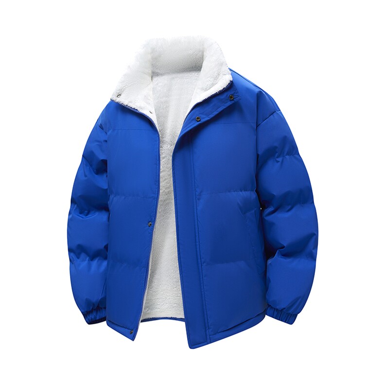 立领羊羔绒棉衣加绒加厚保暖面包服外套男女纯色棉袄M066-特价P56,男装棉衣,电商A007