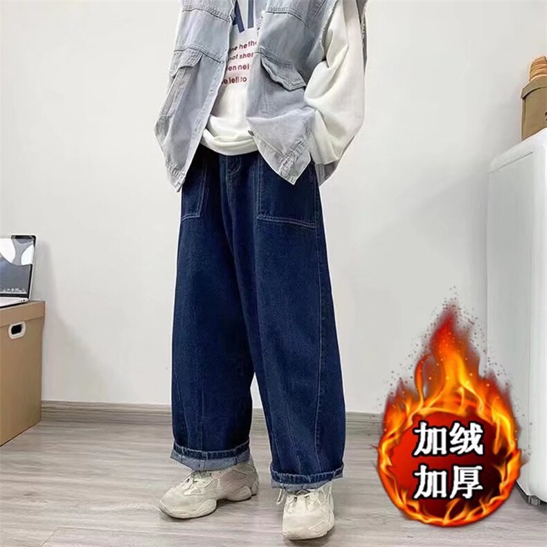 美式宽松版大码牛仔裤男款秋季长裤潮加绒RK187P45常规38,男装牛仔裤,星座1116-2