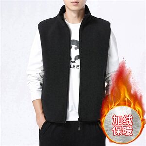 M-8XL男立领加绒加厚摇粒绒马甲背心 5032-1_9809P50图片