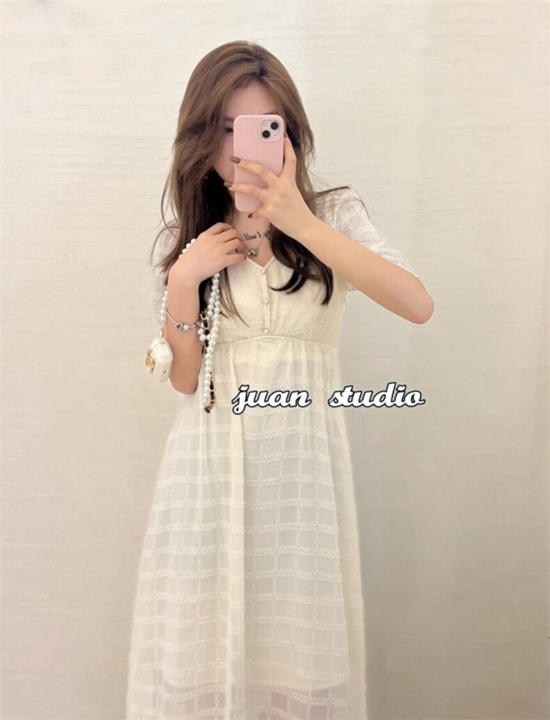 显瘦显白连衣裙，女装连衣裙，JUAN