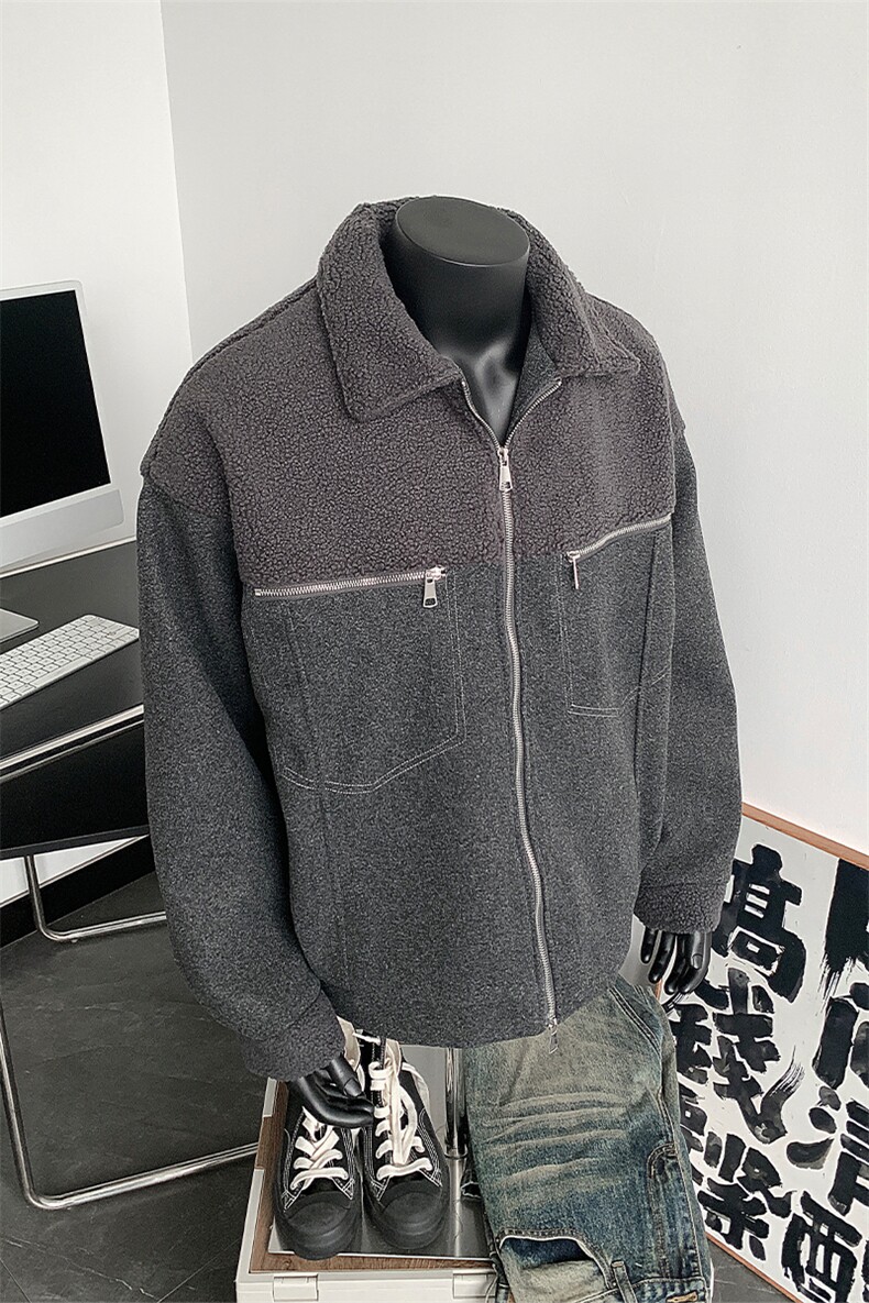 男装短款呢料呢子夹克外套2025冬季毛呢大衣XZ514-2-F8-P128,男装夹克,星座514-2(原B239)