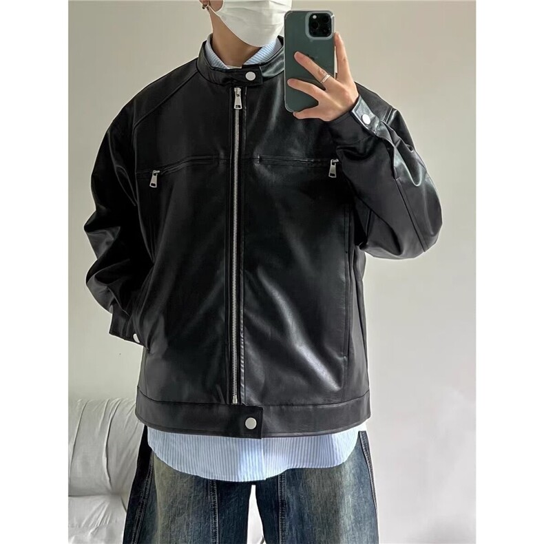 阿尔法皮料原版做法皮衣文艺新款夹克,男装皮衣,星座410-7