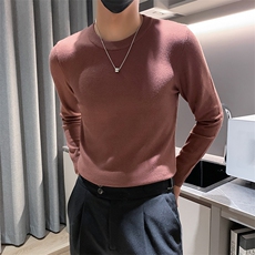 店主风小伙秋冬男纯色圆领套头针织长袖毛衣男士301A-1/M63/P38，男装针织衫/毛衣，星座301A-1