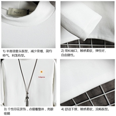 BT40059-P30加绒款-P40半高领长袖t恤男大码内搭打底衫男网格，男装T恤，电商A040A