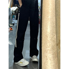 【有货】条纹速干运动裤子男女夏季薄款户外三条杠裤子1217LL-P48，女装休闲裤，星座1007（原301D）