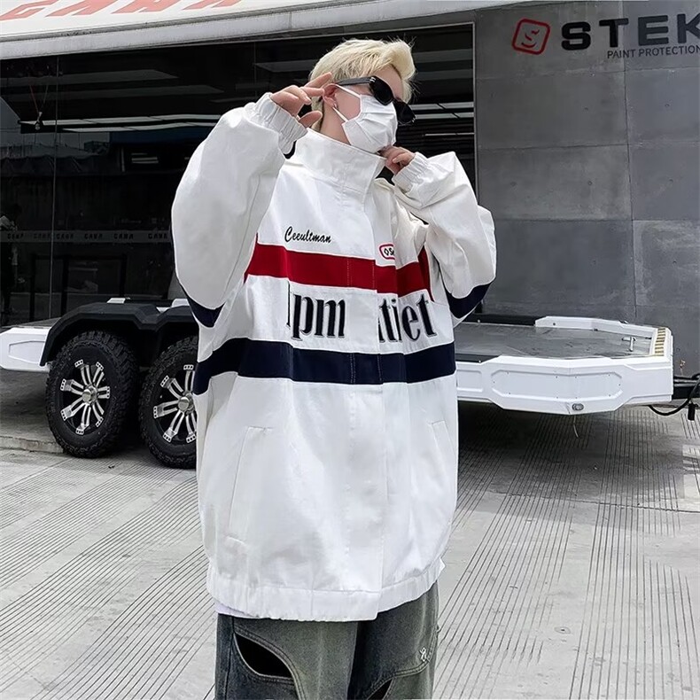 美式复古机车服外套男春季小众设计感潮牌刺绣夹克JK906-P78,男装夹克,星座1109-3