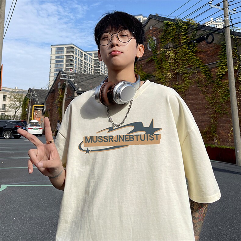 量大优供视频220克美式短袖t恤T2560得物直播有280克品质,男装T恤,电商A486