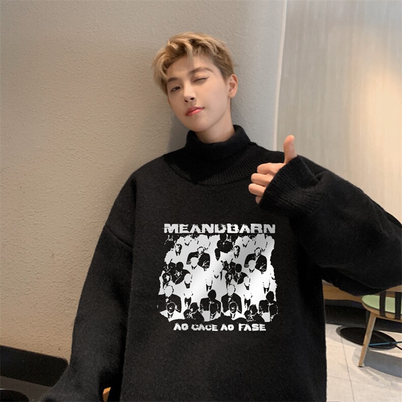 高质量！秋冬高领毛衣加绒加厚翻领针织衫男毛衣FL247-特p38,男装针织衫/毛衣,电商B367