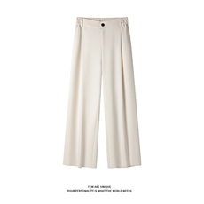 春季2026休闲裤男老钱风阔腿裤打褶垂感西裤C62184-TP3568，男装西裤，电商A102