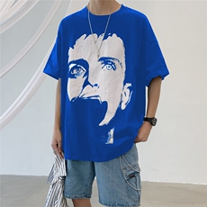 美式人物印花短袖T恤男夏季潮重磅半袖体恤衫XZ514-2-T2211-P38，男装T恤，星座514-2(原B239)