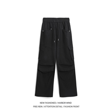 抖音品质美式高街cleanfit褶皱宽松工装裤B315-K24270-特p40控78，男装工装外套，电商B315