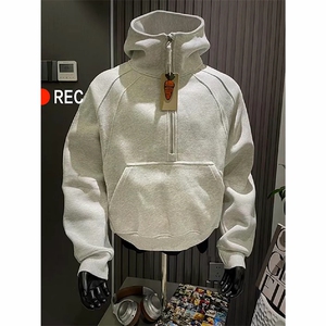 港风日系复古纯色套头连帽卫衣男时尚潮流 XZ213-W90947-P75控108图片