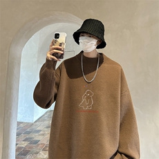 控68半高领毛衣男士大码针织衫男毛线衣男M18140-P45加绒款-P65，男装针织衫/毛衣，电商A040