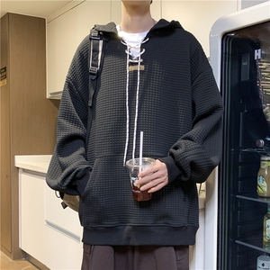 DX1-P45新款卫衣男秋冬季青少年潮牌连帽长袖上衣