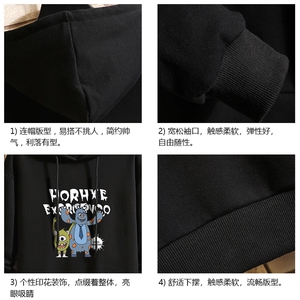 WY2048-P35 加绒款-P40 纯棉连帽卫衣男大码运动帽衫宽松薄 砖墙图片