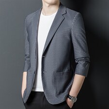 新款春秋季单件西服男休闲时尚中年男士西装春装单西外套薄款，男装西服，电商B212（原钱塘6029）