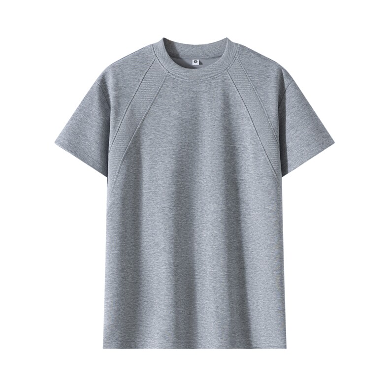 2025年秋季时尚百搭通勤简约休闲华棉插肩短袖男女同款，女装T恤，佳绒高端店