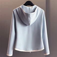 时尚气质休闲套装女春季新款设计感撞色拼接长袖卫衣阔腿裤两件套，女装套装/套裙，江南