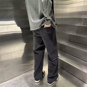 美式牛仔裤男春秋新款休闲直筒裤G6013P40图片