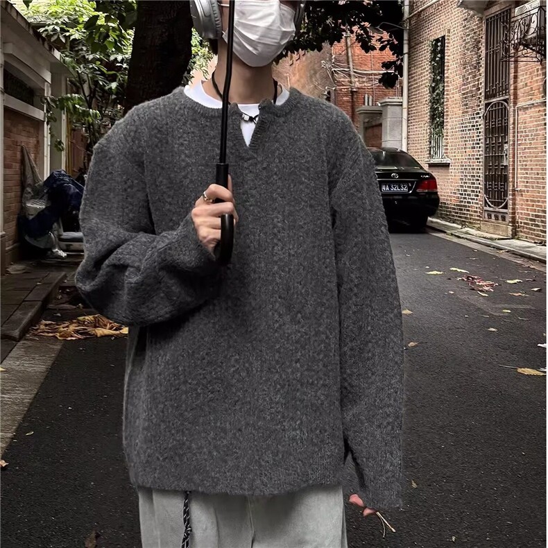 时尚潮流气质新款流行原宿宽松休闲慵懒麻花纹毛衣文艺日系DMY83,男装针织衫/毛衣,星座208-5