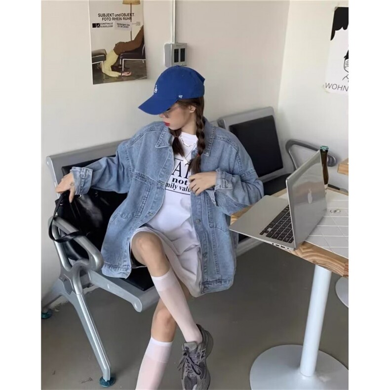 牛仔外套女2025年新款韩版大码设计感宽松长袖秋季上衣ins潮,男装工装外套,星座506A