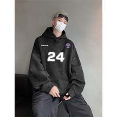 秋季新款男wljp-6919麂皮绒连帽特p45控79，男装卫衣，星座605(原A050)