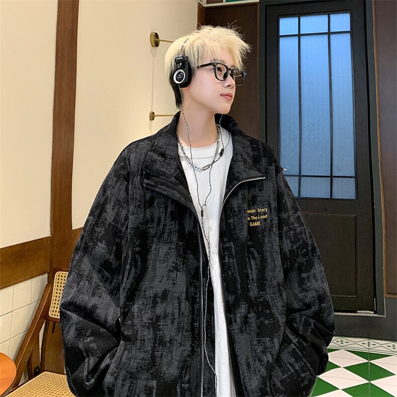 春季灯芯绒港风帅气刺绣夹克外套情侣男女JK60-P65,男装夹克,星座201-4