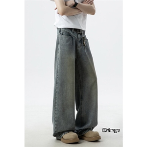 XZ616 春季重磅美式渐变复古百搭休闲牛仔长裤 TY2020 P65控78图片