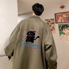 麂皮绒夹克男大码立领褂子外套JK85412-P68加绒款-P78，男装夹克，电商A040