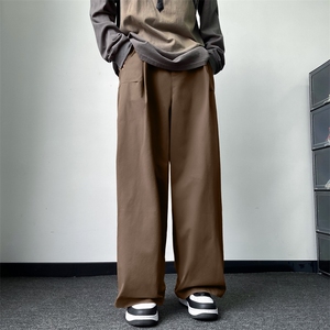 美式hiphop垂感运动裤春季潮牌宽松阔腿裤休闲卫裤男士 K7540-P33图片