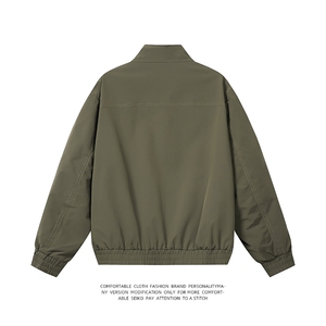 韩版秋装外套行政上衣服潮牌痞帅休闲立领工装夹克JK9213P90控138图片