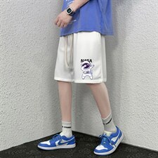 HD74225-P22华夫格短裤男大码宽松五分裤男直筒中裤，男装休闲裤，电商A040