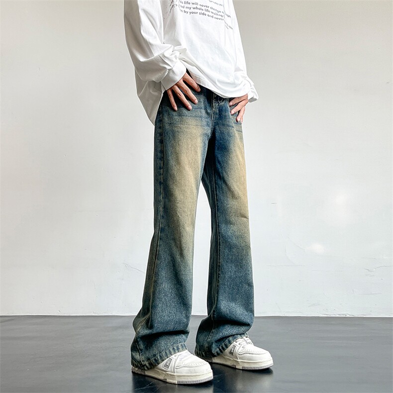 潮流高街微喇牛仔裤男K908P50,男装牛仔裤,电商D325