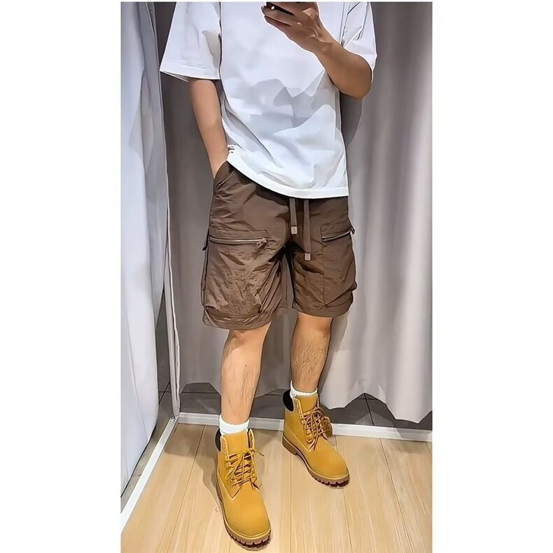 【网图现货】美式宽松直筒工装五分裤男DK55/P32,男装牛仔裤,星座205-3