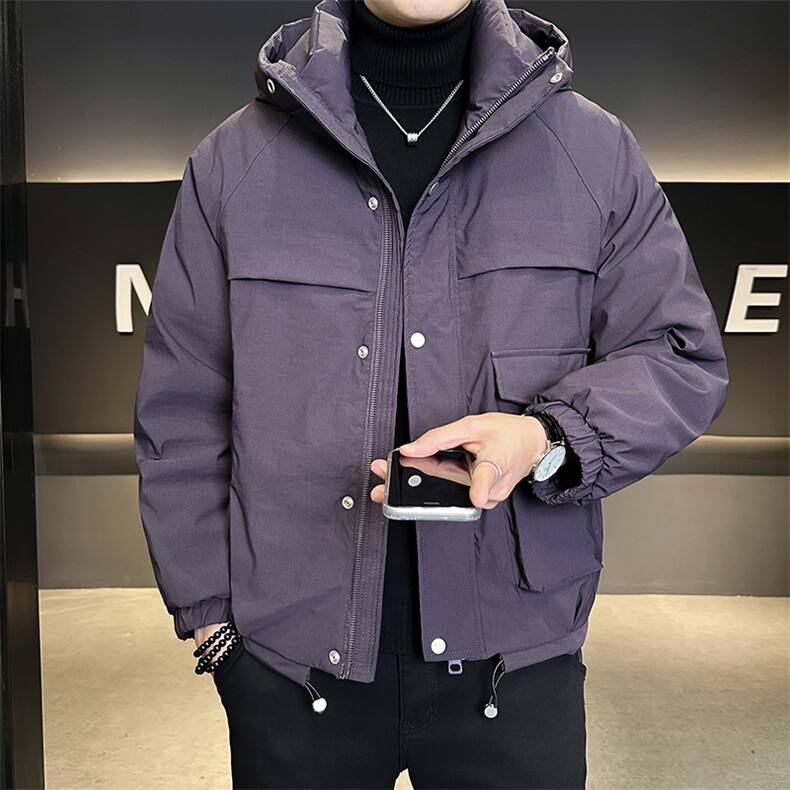 白鸭绒羽绒服男外套标50休闲时尚纯色上衣连帽款B317/6085/P245,男装羽绒服,电商B317
