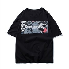 大码男宽松青少年款印花圆领短袖T恤时尚韩版T8188-P30，男装T恤，电商A128
