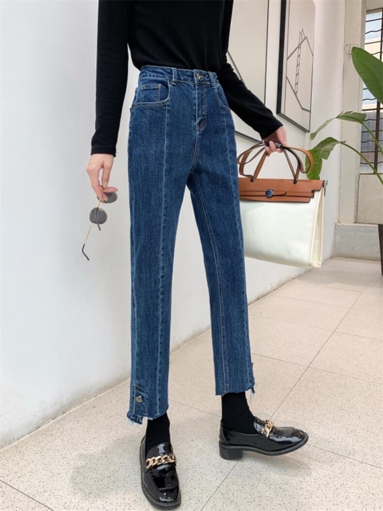 现货秋款烟管牛仔裤，女装牛仔裤，雪儿诱惑