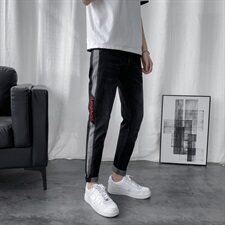 牛仔裤男秋季潮牌休闲弹力小脚裤韩版潮流百搭修身长裤子831-P45，男装牛仔裤，电商A318