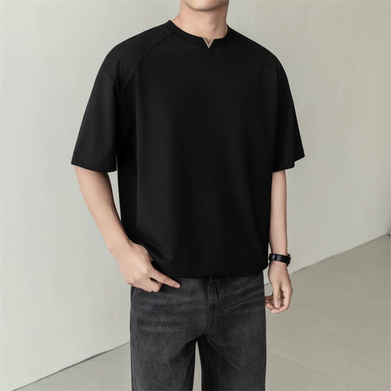 夏打底衫纯色百搭纯色圆领T恤短袖轻熟风A236-82537-特P38,男装T恤,电商A236