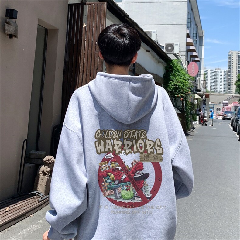 电商DSA028-MT2346100聚酯P35新款潮流印花连帽卫衣男限49,男装卫衣,电商A028