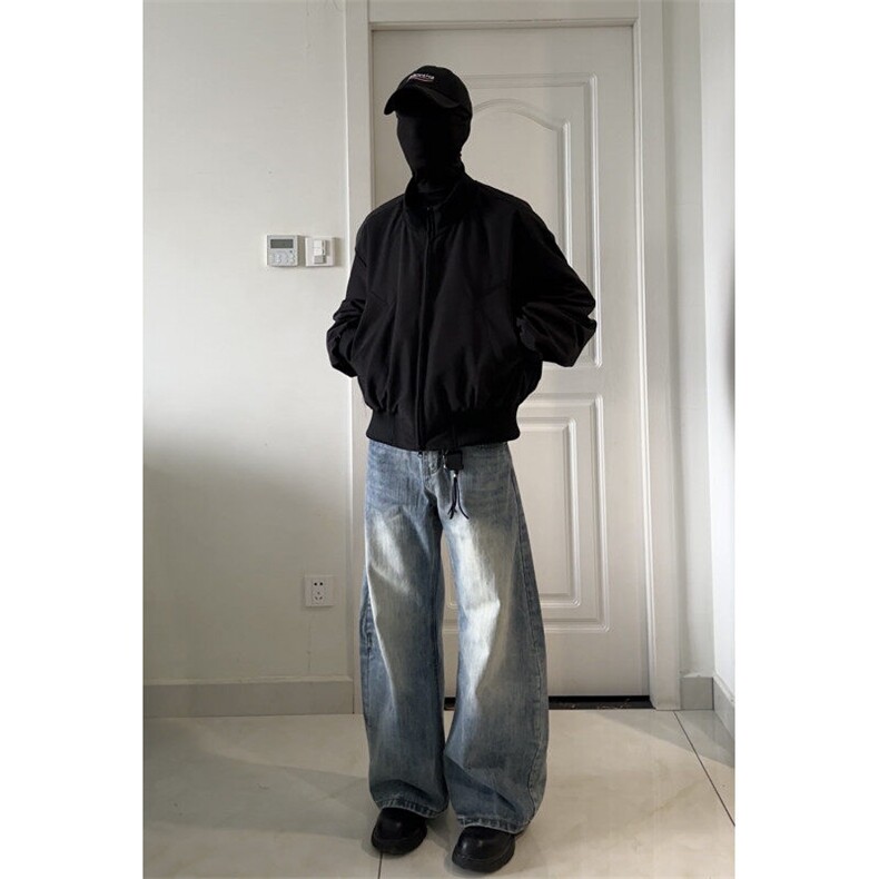 JK15-特P65现货主推美式高街立领棒球飞行夹克短款外套男，男装夹克，电商B327