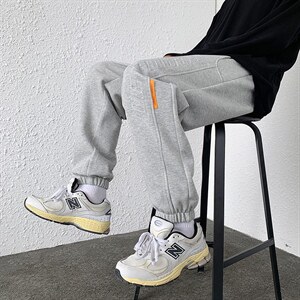 新款春季韩版潮流港风休闲钢印字母束脚宽松休闲卫裤FNY2333-P45图片