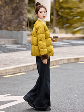 2025年冬季新款90白鸭绒新中式羽绒服外套，女装羽绒服，橙子家