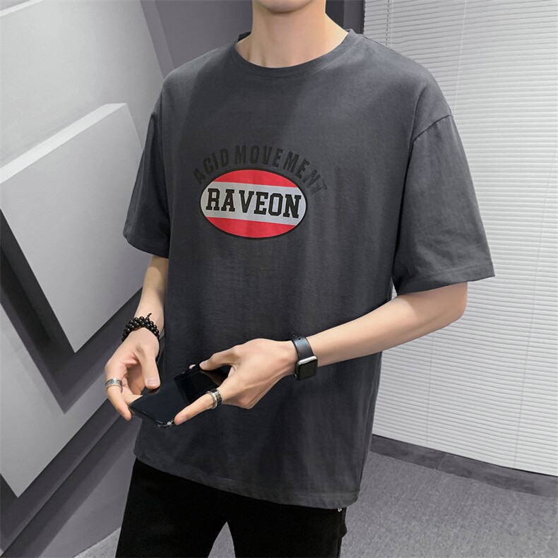 夏季短袖t恤男生纯棉上衣服打底衫新款宽松潮流潮牌DS737TP25,男装T恤,电商A102